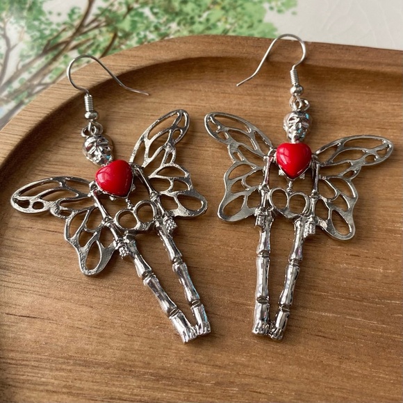 ✨Modcloth Morlina Fairy Skeleton Earrings - Picture 9 of 9